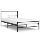vidaXL Bed Frame Black Metal 90x200 cm (286496)
