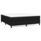 vidaXL Box Spring Bed Frame Black 180x200 cm 6FT Super King Fabric (3121204)