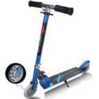 Costway Kids Aluminum Folding Stunt Scooter With LED Wheels-blue