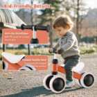 Costway No Pedal Baby 4 Wheels Balance Bike With Non-slip Handlerbar-orange