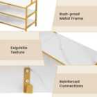 Costway L-shaped Clothes Corner Garment Rack With Open Shelves And 7 Hooks-white