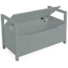 Costway 2-in-1 Wooden Shoe Changing Bench With Storage Space-grey
