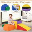 Costway 4-piece Soft Climb And Crawl Foam Block Play Set For Infant Baby-colourful
