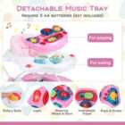 Costway 6 In 1 Adjustable Baby Walker Folding Baby Activity Center With Music Lights-pink