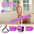Costway 210 Cm Folding Balance Beam With Removable Suede Cover And Non-slip Bottom For Kids-purple
