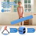 Costway 210 Cm Folding Balance Beam With Removable Suede Cover And Non-slip Bottom For Kids-navy