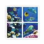 Ener-j Set Of 4 40W 2D Ocean Marine Ceiling Lights 60X60Cms With 4 Xfoldable Screwless Mounting Frames