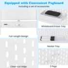 Costway 120 X 90 Cm Double-sided Dry Erase Mobile Board With Stand-white