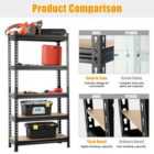 Costway 5-tier Storage Rack With Adjustable Boards-black