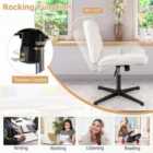 Costway Armless Office Desk With Adjustable Height For Home Office-white