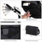 Costway 2 In 1 Foldable Baby Stroller With Rain Cover And Mosquito Net-black