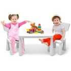 COSTWAY Children's Multi Activity Table and Chair Set-White