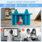 Costway 8-piece Kids Play Couch Sofa With Portable Handle-green