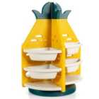 Costway Kid's Pineapple Design 360° Rotation Toy Storage Organiser