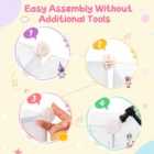 Costway 8-cube Baby Closet Organizer With Doors And Hanging Section-white