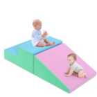 Costway Toddler Climb And Crawl Foam Play Set-pink