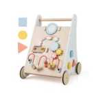 Costway 7 In 1 Baby Wooden Baby Walker For 1+ Year Old-white