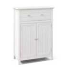 Costway Storage Cabinet With Large Drawer And Adjustable Shelf