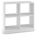 Costway 4-cube Wooden Storage Cabinet With Anti-toppling Device -white