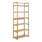 Furniture To Go Ludza Rectangular Bookcase With 6 Shelves in Oak