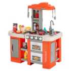 Costway Kids Kitchen Playset With 67 Pieces Accessories And Realistic Lights-orange