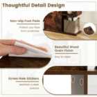 Costway 5-tier Display And Storage Bookshelf For Home And Office-rustic Brown