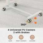 Costway Mobile Standing Desk With Pneumatic Lift-pink