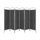 Costway 6 Panel Freestanding Folding Room Divider For Home Office-grey