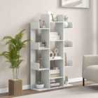Costway Tree Bookshelf Corner Books Storage Organizer With 13 Open Shelves-white