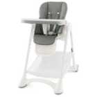 Costway Baby High Chair With Detachable Pu Cushion And Lockable Wheels-grey