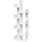 Costway 8-tiers Floor Standing Tree Shaped Bookshelf-white