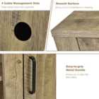 Costway Tv Stand For 65 Inches Tvs With Storage Cabinets And Adjustable Shelves-natural