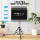 Costway Height Adjustable Tv Stand With 35 Kg Weight Capacity And Non-slip Foot Pad