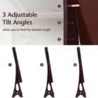 Costway Freestanding Mirror Jewelry Cabinet With Full Length Frameless Mirror-coffee