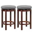 Costway Counter Height Stool Set Of 2-grey