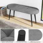 Costway 113 Cm Ottoman Bench With Sponge Padded Cushion For Entryway Living Room Foyer-grey