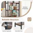 Costway 5-tier Bookshelf With Metal Frame And Storage Rack-rustic Brown