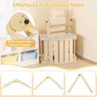 Costway 7-in-1 Indoor Wooden Foldable Climbing Toys For Toddlers-natural