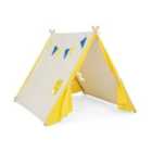 Costway Kids Large Triangular Playhouse Tent With Selected Pine Wood Material-yellow