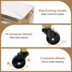 Costway 3 Pieces Extendable Dining Table Set With 6-bottle Wine Rack-white