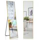 Costway 160 X 40Cm Full Length Mirror With Shatter-proof Glass-golden