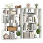 Costway 6-cube Open-back Geometric Bookshelf With Anti-tip Kits-white