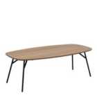 Furniture To Go Caracas Rectangular Coffee Table in Oak and Matt Black