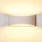 Harper Living Large Semi-circle Modern Indoor Ceramic Wall Light, Up/Down Light, 2Xg9 Bulb Cap