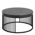 Furniture To Go Strington Round Coffee Table in Matt Black