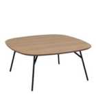 Furniture To Go Caracas Square Coffee Table in Oak and Matt Black