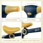 Costway Cute Baby Balance Bike 4 Wheels With Steering Handlebars No Pedal-yellow