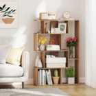 Costway 6-cube Open-back Geometric Bookshelf With Anti-tip Kits-natural