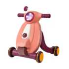 Costway Baby Push Along Walkers With Lights And Ball Game-pink