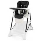 Costway Baby High Chair With Detachable Pu Cushion And Lockable Wheels-black